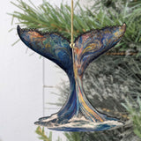 Humpback Whale Tail Wooden Ornaments by G.Debrekht - Wildlife Holiday Décor - 8710104-1