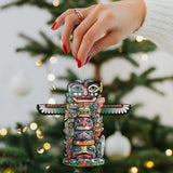 Adornos de madera con tótem espiritual de G.Debrekht - Decoración navideña con temática de vida silvestre - 8710117-3