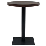 vidaXL Bistro Table Kitchen Bar Table Dining Room Table MDF and Steel Round