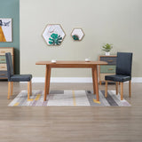 vidaXL Dining Chairs Side Chair with Wood Legs for Kitchen Faux Suede Leather