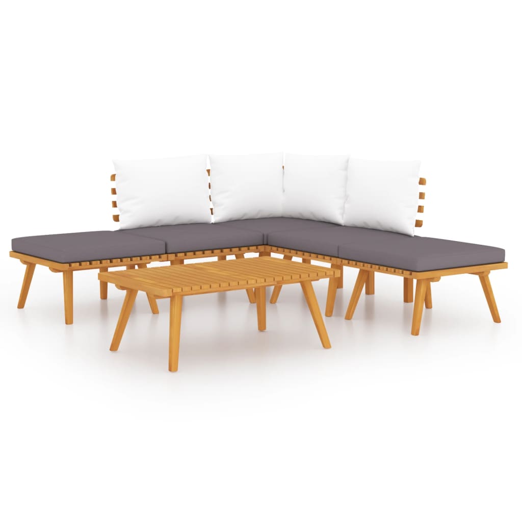 vidaXL 6 Piece Patio Lounge Set Solid Acacia Wood