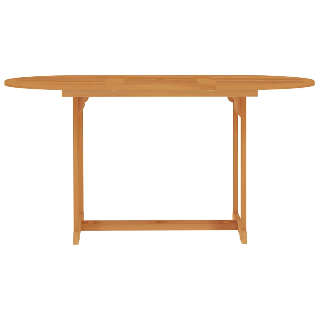 vidaXL 5 Piece Patio Dining Set Solid Teak Wood