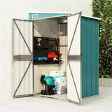 vidaXL Storage Shed Wall-mounted Garden Shed for Backyard Galvanized Steel