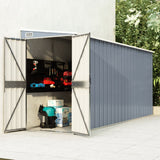 vidaXL Storage Shed Wall-mounted Garden Shed for Backyard Galvanized Steel