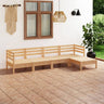 vidaXL Patio Furniture Set 5 Piece Garden Sectional Sofa Set Solid Wood Pine