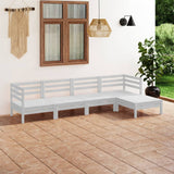 vidaXL Patio Furniture Set 5 Piece Garden Sectional Sofa Set Solid Wood Pine