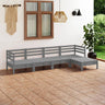 vidaXL Patio Furniture Set 5 Piece Garden Sectional Sofa Set Solid Wood Pine