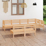 vidaXL 7 Piece Patio Lounge Set Solid Pinewood Black