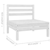 vidaXL 7 Piece Patio Lounge Set Solid Pinewood Black