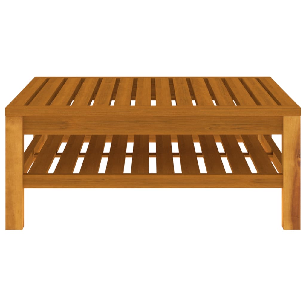 vidaXL 11 Piece Patio Lounge Set with Cream Cushion Solid Acacia Wood