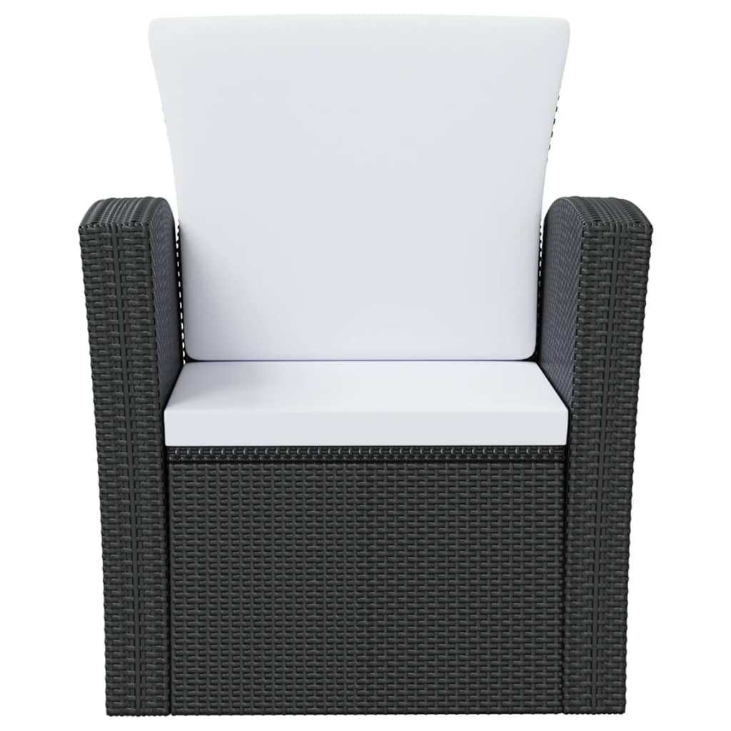 vidaXL Patio Lounge Set Sectional Sofa Set 4 Piece with Cushions Poly Rattan