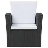 vidaXL Patio Lounge Set Sectional Sofa Set 4 Piece with Cushions Poly Rattan