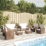 vidaXL Patio Lounge Set Sectional Sofa Set 4 Piece with Cushions Poly Rattan