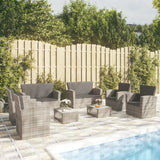 vidaXL Patio Lounge Set Sectional Sofa Set 4 Piece with Cushions Poly Rattan