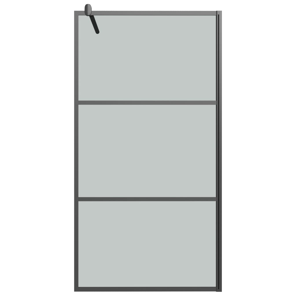 vidaXL Walk-in Shower Wall 45.3"x76.8" Dark ESG Glass Black