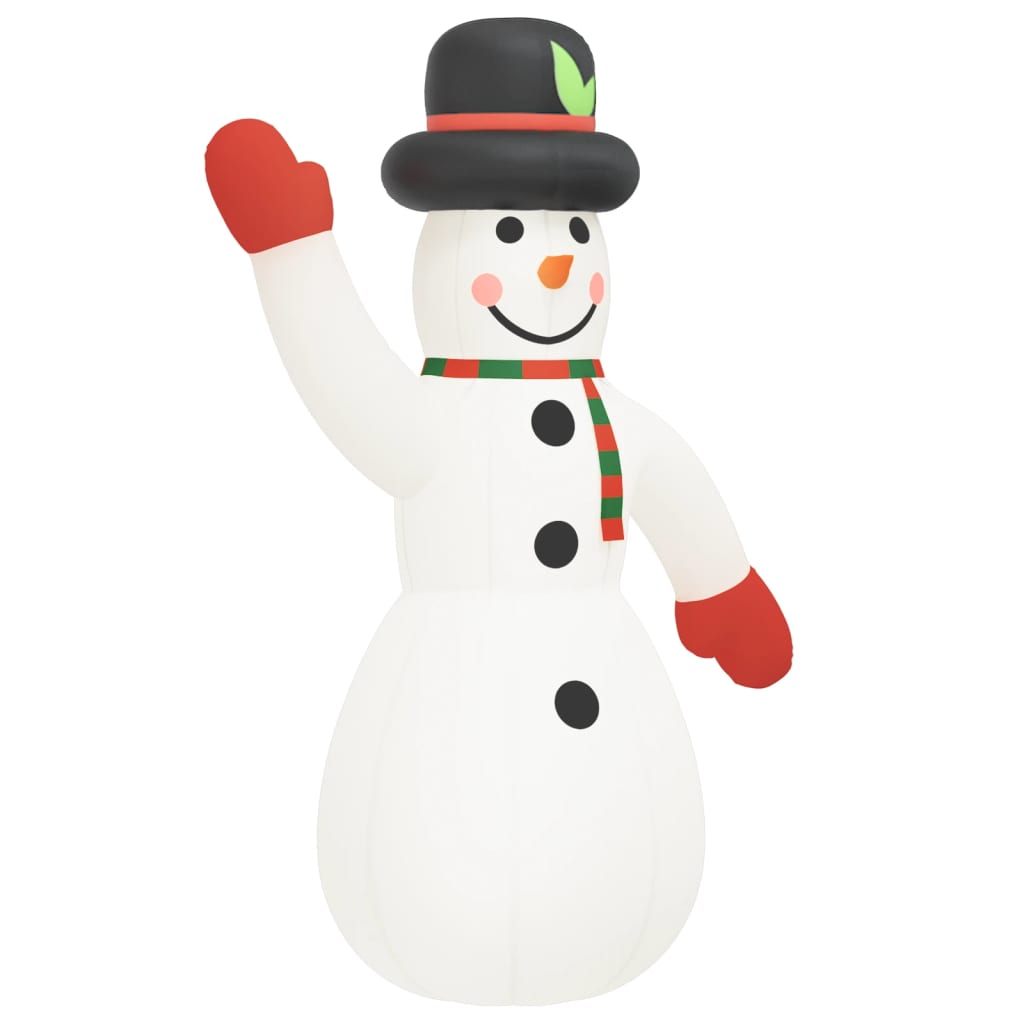 vidaXL Inflatable Snowman Holiday Blow up Ornaments Decorations with LEDs