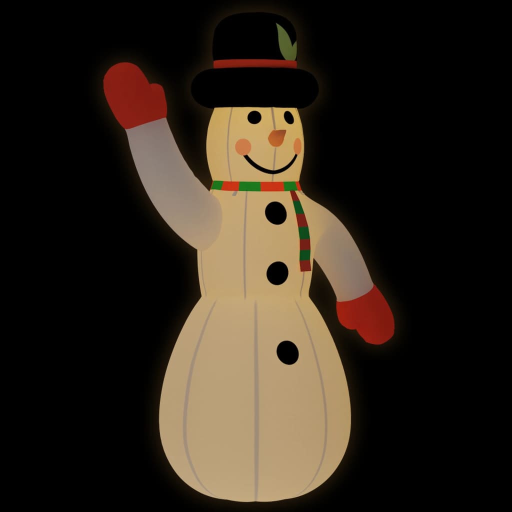 vidaXL Inflatable Snowman Holiday Blow up Ornaments Decorations with LEDs