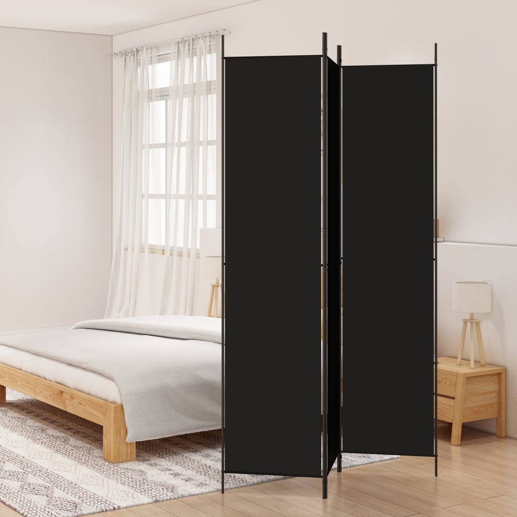 vidaXL Room Divider Folding Partition Privacy Screen for Home Office Fabric