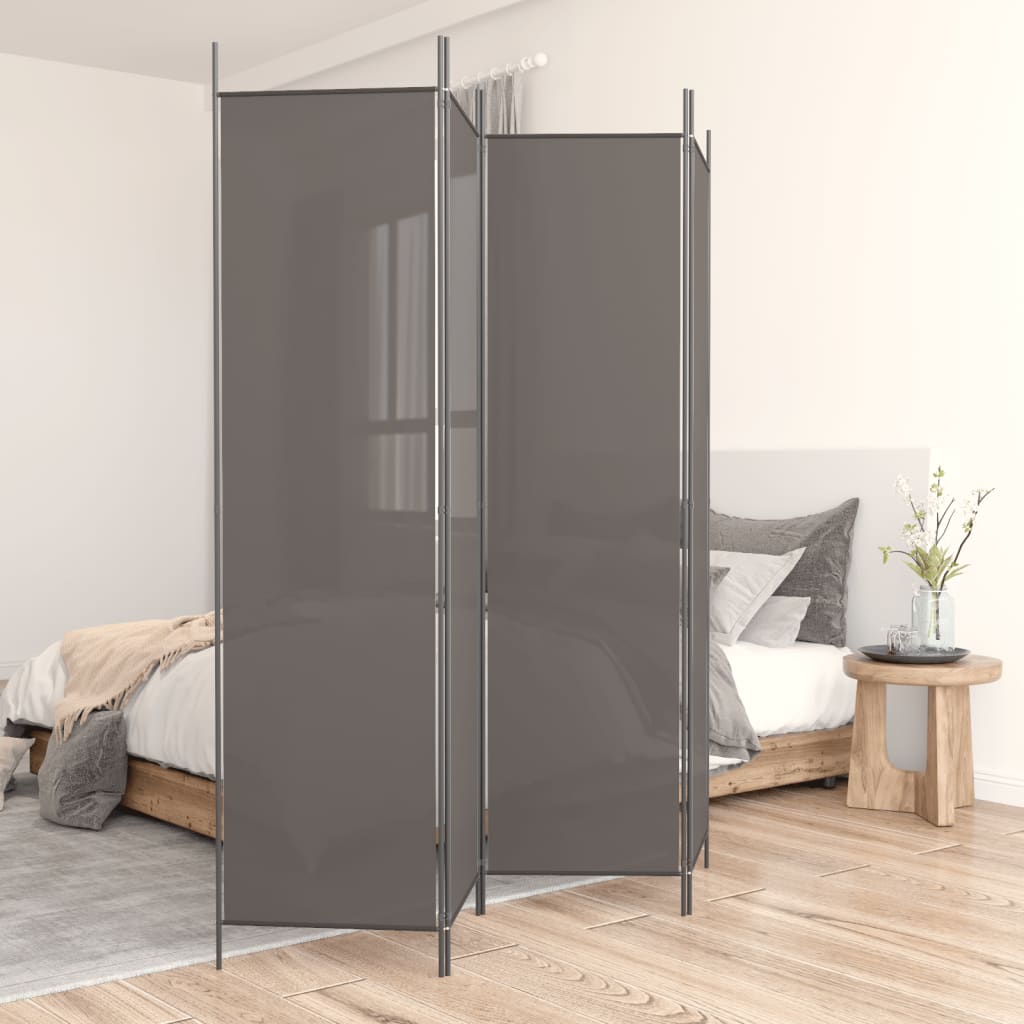 vidaXL Room Divider Folding Partition Privacy Screen for Home Office Fabric
