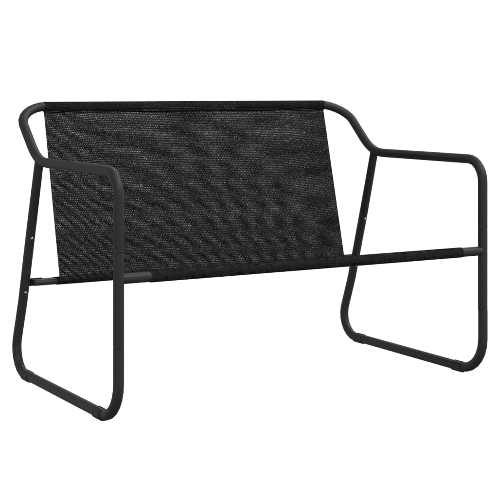 vidaXL 2-Seater Patio Bench with Cushion Anthracite Steel