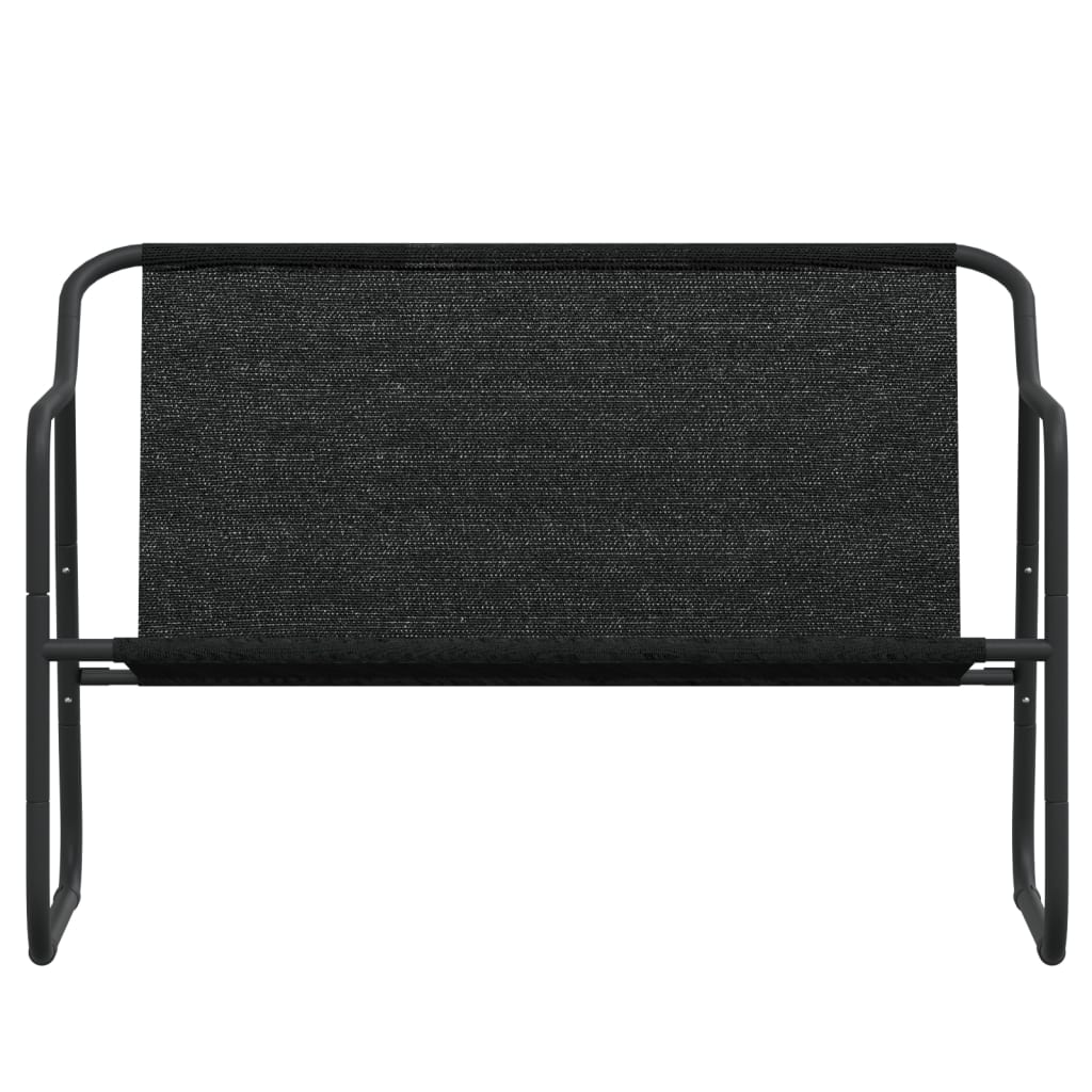 vidaXL 2-Seater Patio Bench with Cushion Anthracite Steel