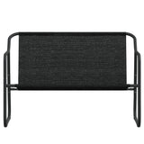 vidaXL 2-Seater Patio Bench with Cushion Anthracite Steel