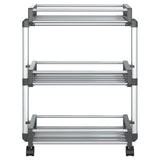 vidaXL Storage Trolley 23.2"x7.9"x29.5" Aluminum