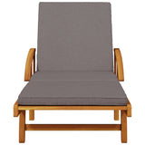 vidaXL Sun Loungers 2 pcs with Cushions 78.7"x26.8"x32.7" Solid Wood Acacia