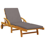 vidaXL Sun Loungers 2 pcs with Cushions 78.7"x26.8"x32.7" Solid Wood Acacia