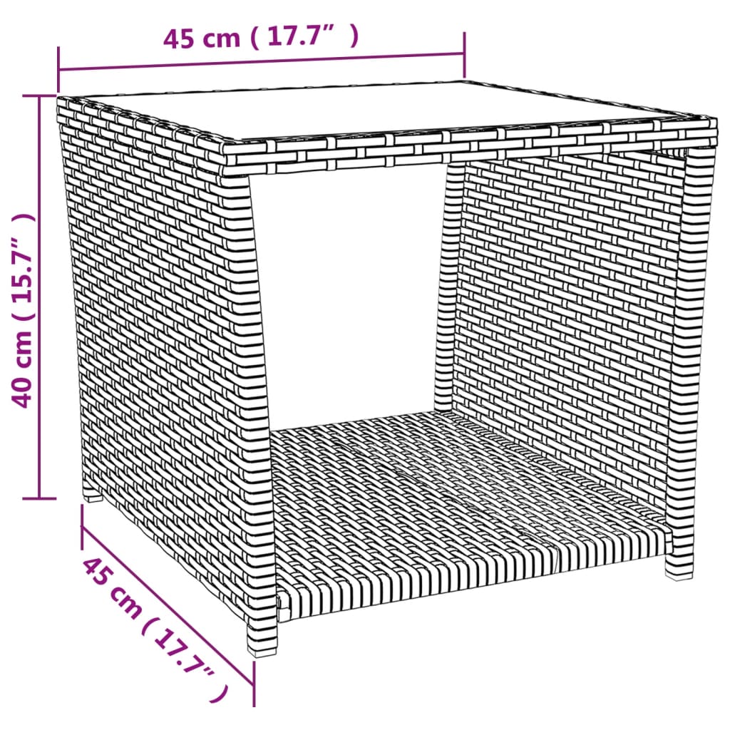 vidaXL 2 Piece Patio Dining Set with Cushions Gray Poly Rattan