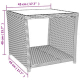vidaXL 2 Piece Patio Dining Set with Cushions Gray Poly Rattan