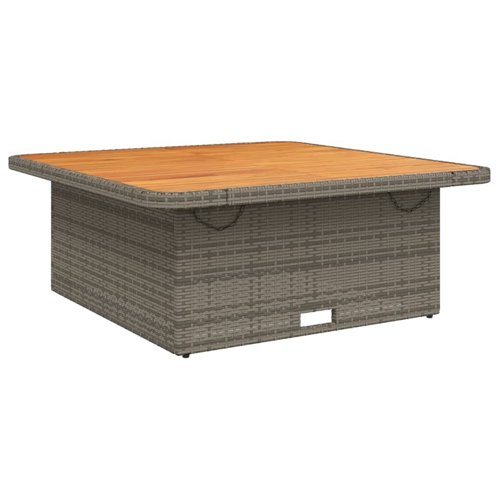 vidaXL 5 Piece Patio Dining Set with Cushions Gray Poly Rattan