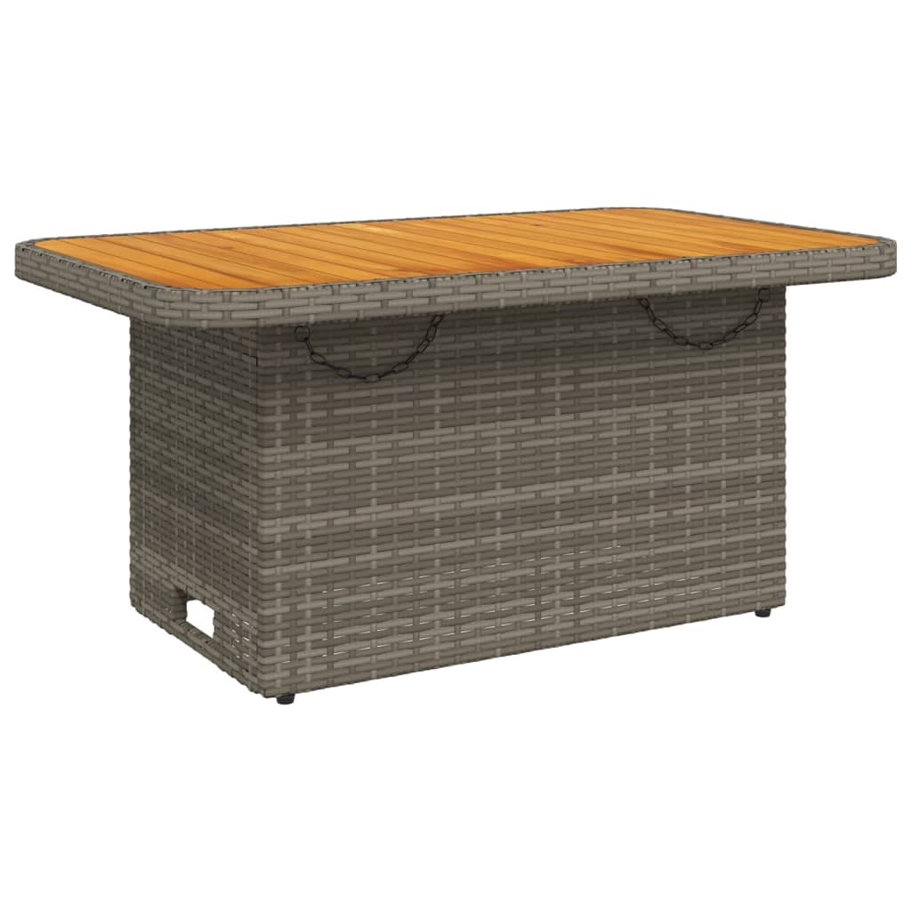 vidaXL 4 Piece Patio Dining Set with Cushions Gray Poly Rattan