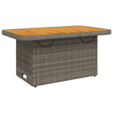 vidaXL 4 Piece Patio Dining Set with Cushions Gray Poly Rattan