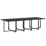 vidaXL Patio Dining Set Table and Chair Garden Outdoor Furniture Black Textilene