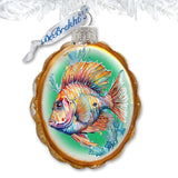 Coastal Decorations - Tropical Fish Keepsake Glass Ornaments by G. Debrekht - Christmas Decor - 777407