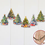 Christmas Tree Decorative Wooden Clip-on Ornaments Set of 6 by G. Debrekht - Christmas Decor - 8090044C-S6