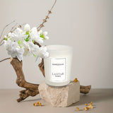 Bougie parfumée LASTAR Gardenia, 70 g – Arôme relaxant et lueur chaleureuse pour une ambiance chaleureuse, idéale pour la chambre et l'intérieur, pot en verre inclus