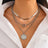 Vintage Ins Portrait Pendant Necklace Suit - Lootquake