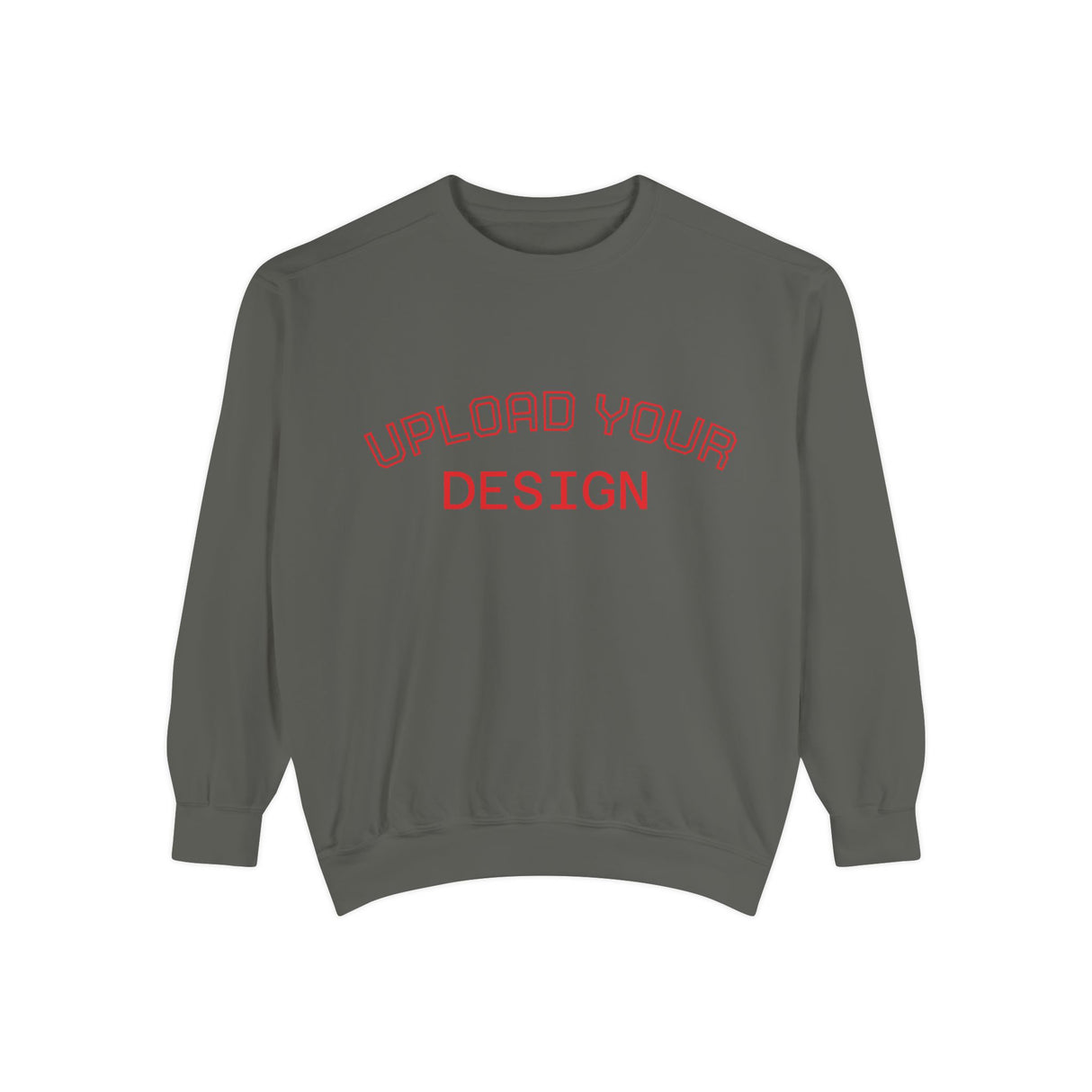 Customizable Unisex Garment-Dyed Sweatshirt, Personalized Gift, Cozy Streetwear, Casual Outfit, Unique Design Sweatshirt