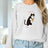 Women's Fashionable Solid Color Printed Long Sleeved Sweatshirt - Lootquake