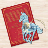 Adornos de madera de poni corriendo - Adorno para árbol de G. DeBrekht - Decoración navideña con animales salvajes - 8198155