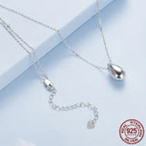 Water Drop Necklace S925 Sterling Silver White Gold Plated Ornament - Lootquake