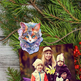 Cats Masks Decorative Wooden Clip-on Ornaments Set of 6 by G. Debrekht - Christmas Decor - 8090033C-S6