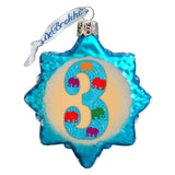 3 mini adornos de vidrio de mercurio de G. DeBrekht - Decoración infantil Love Family - 770003