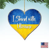 Solidarity with Ukraine Wooden Ornaments Set of 6 - International Decor - 8187120-S3