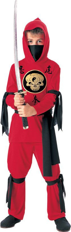Boys Red Ninja Costume