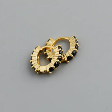 Circle-shaped Diamond Colorful Crystals Opal Zircon S925 Sterling Silver Earrings - Lootquake