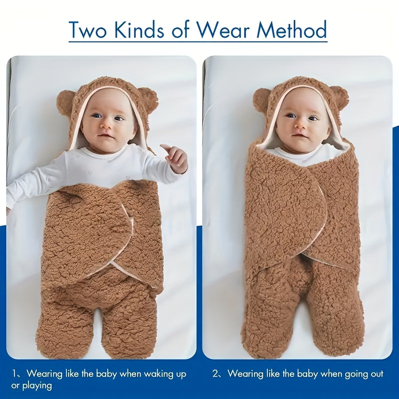 1 gigoteuse en velours, jolie couverture en forme d'ours, cadeau de Noël, d'Halloween et de Thanksgiving