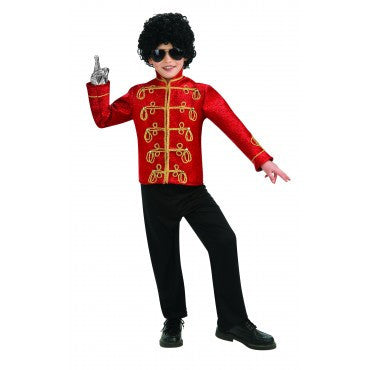 Boys Michael Jackson Deluxe Red Military Jacket